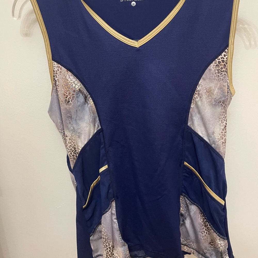 Sofibella Navy and Animal Print Women's Top